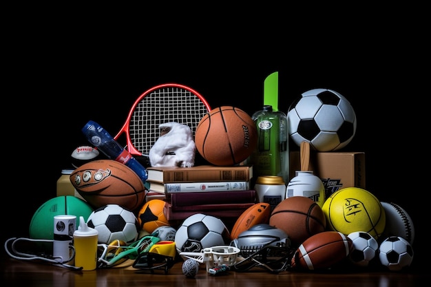 Photo physical education fun black background photo