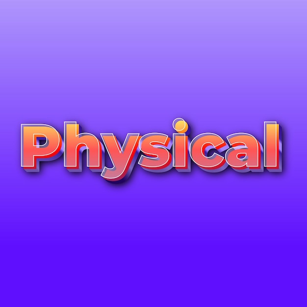 PhysicalText effect JPG gradient purple background card photo