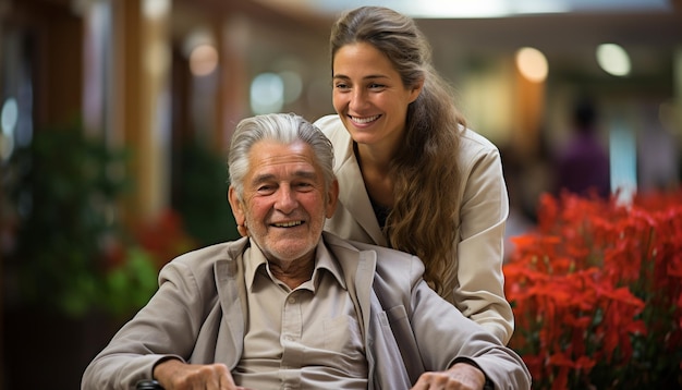 physician wheeling patient