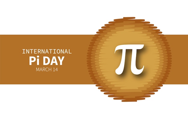 Pi day International pie day 14 march with pie symbols vector illustration gray color background