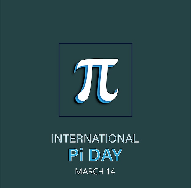 pi day international pie day 14 march with pie symbols vector illustration gray color background