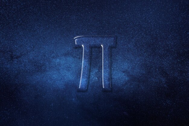 Pi sign Pi letter Greek alphabet Symbol space background