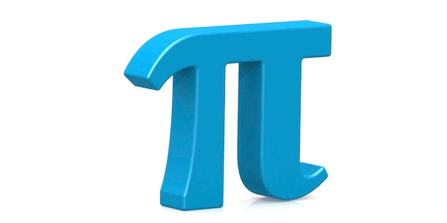 pi symbol isolated on white background