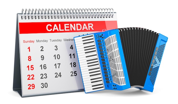 New calendar 2021 with a musical background piano Vector Image