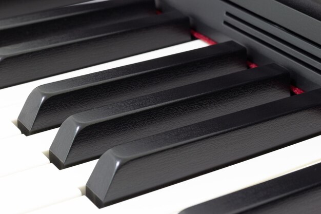 Piano closeup selective focus