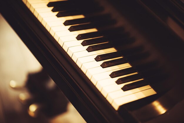 Photo piano closeup