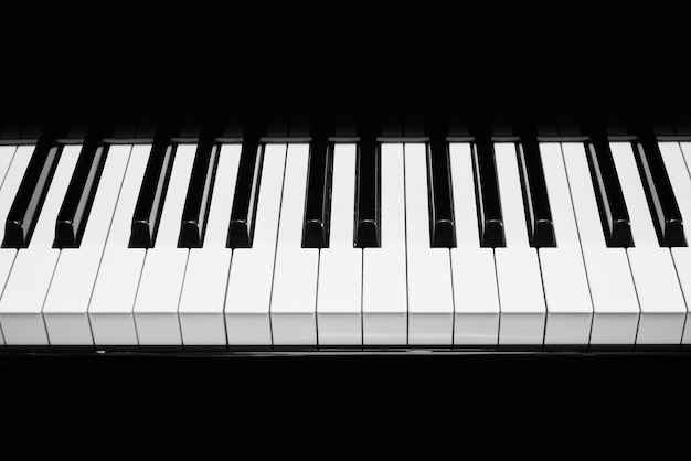 Foto strumento musicale di sottofondo della tastiera del pianoforte