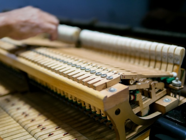 Piano&#39;s toetsen mechanisme.