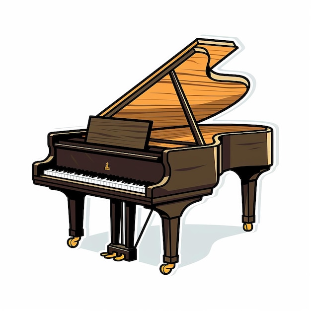 Photo piano sticker