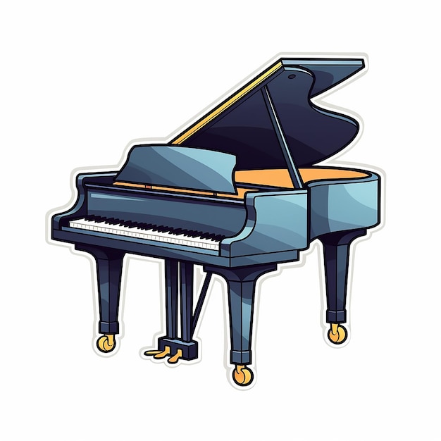 Photo piano sticker