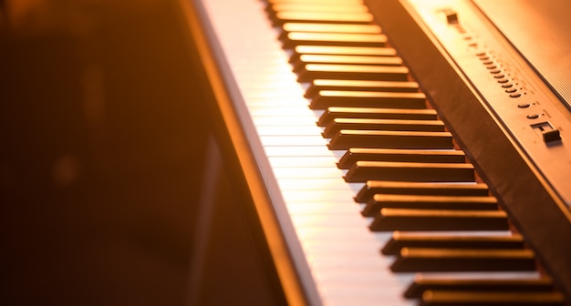 Piano toetsen close-up