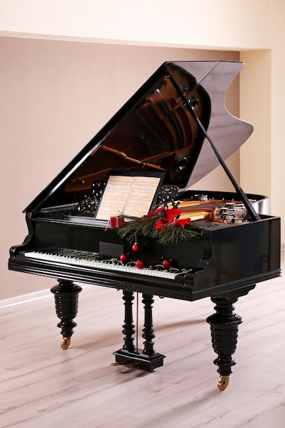 Piano with Christmas decoration