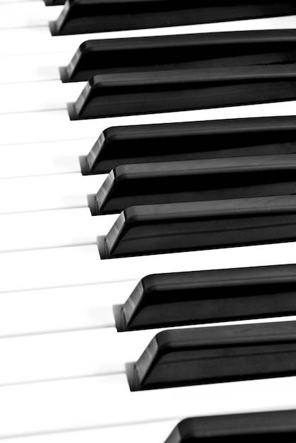 Pianotoetsenbord als achtergrond