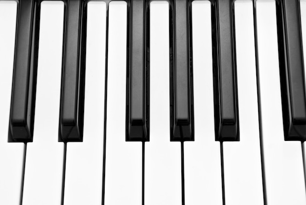 Pianotoetsenbord als achtergrond