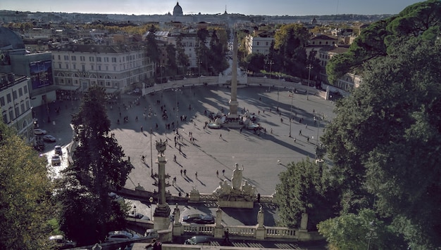 Piazza del Popolo in Rome Italië