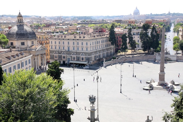 Piazza del Popolo in Rome Italy