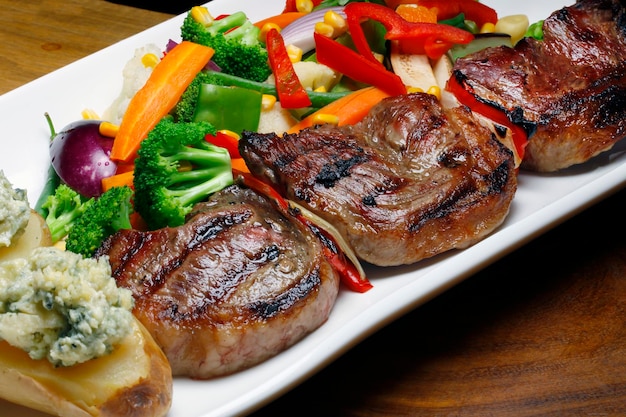 Picanha Rump steak with vegetable salad