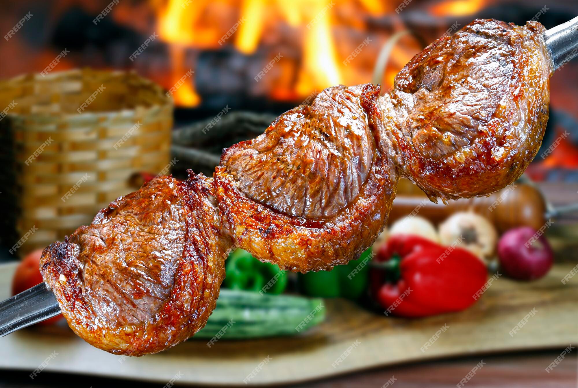 Churrasco Picanha Brazilian Barbecue Isolated Stock Image - Image of  eating, fire: 66395801