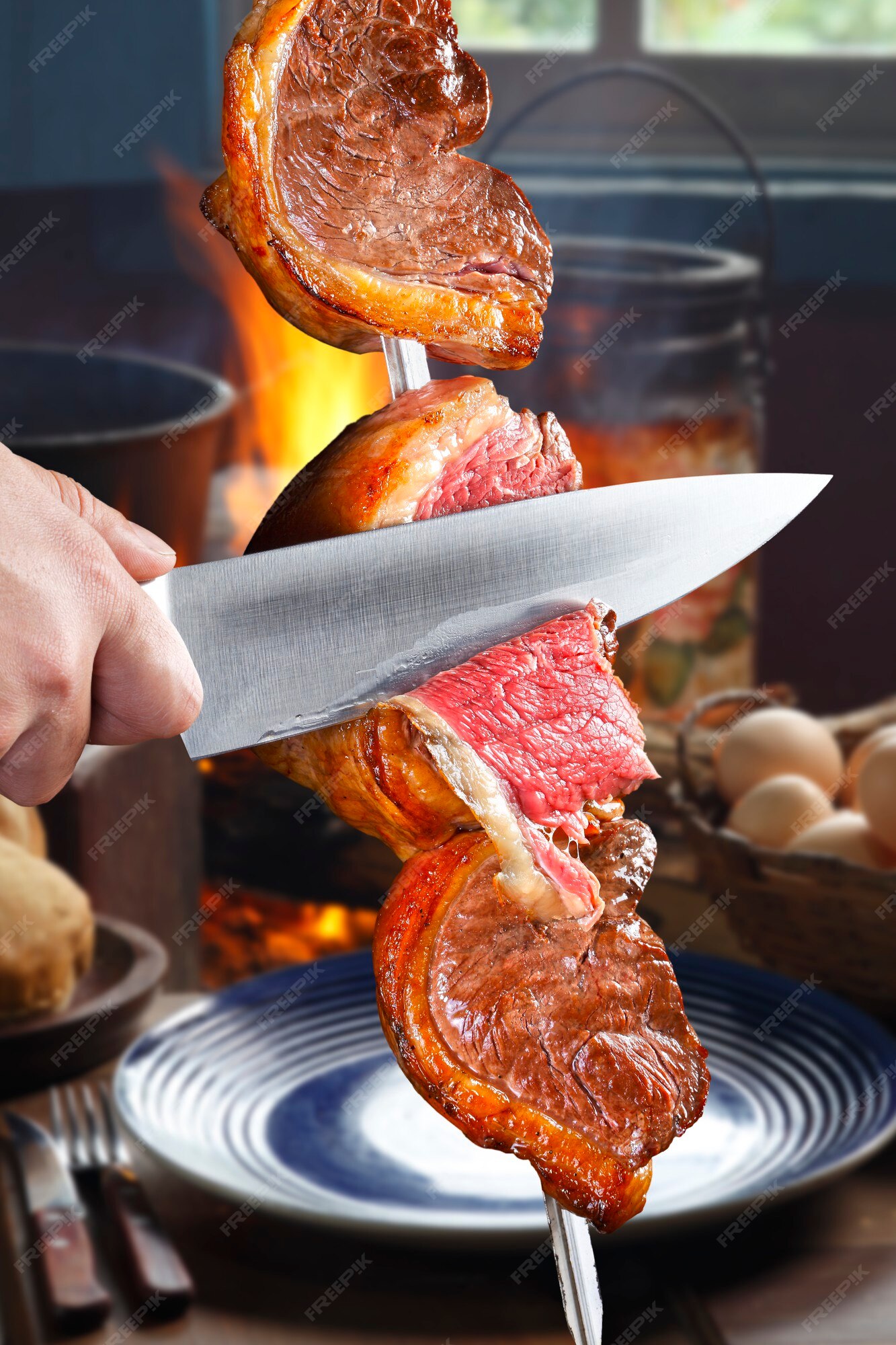 Premium Photo  Picanha, traditional brazilian barbecue.