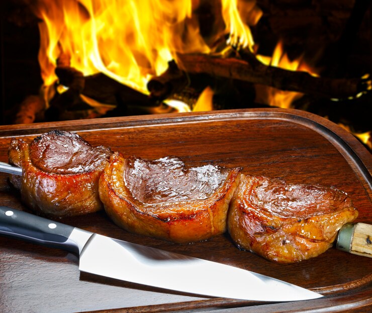 Foto picanha, traditionele braziliaanse barbecue.