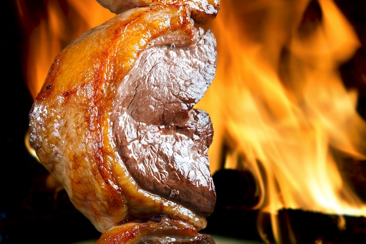 Foto picanha, traditionele braziliaanse barbecue.