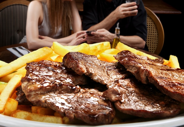 Picanha with fries and beer