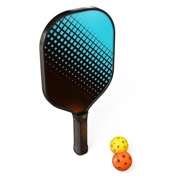 Photo pickleball set paddle and balls