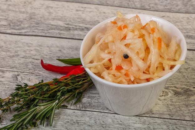 Pickled cabbage sauerkraut