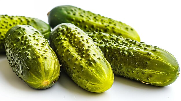pickled cucumbers Gherkins on a white background