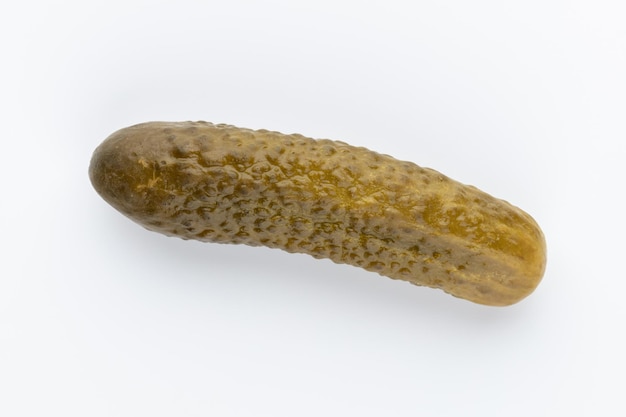 Pickled cucumbers isolated on white