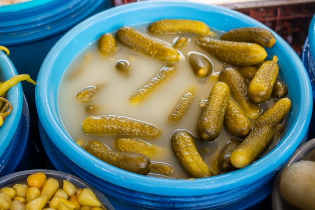 Foto verdure fermentate in salamoia per la conservazione a lungo termine