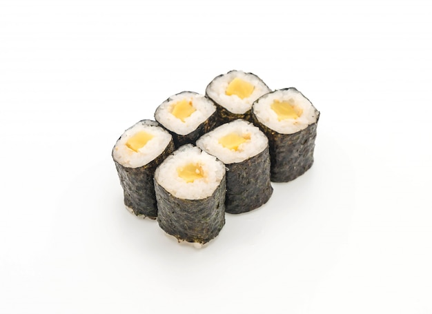 Foto pickled ravanello maki sushi- stile cibo giapponese