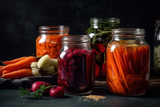 Pickled Vegetables created by Ai Generated