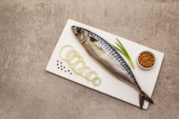 Pickled whole mackerel