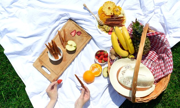 picknick op het gras