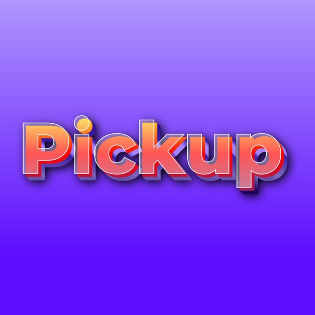 PickupText effect JPG gradient purple background card photo