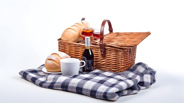 Picnic basket and blanket