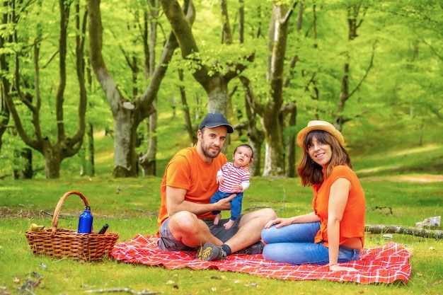 A picnic day with your newborn son