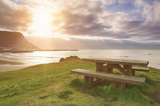 Picnic table in Iceland