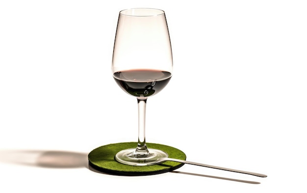 Foto un supporto per bicchieri da picnic per sorseggiare in modo sicuro all'aperto isolato su uno sfondo bianco