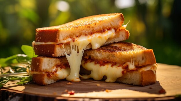 Photo picnicstyle grilled cheese delight