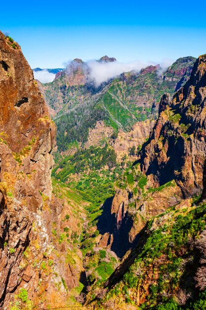 Foto pico arieiro naar pico ruivo-landschap