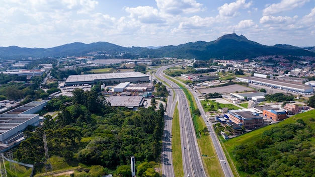 Pico do Jaragua in Osasco, So Paulo, Brazilië. Hoogste punt van de stad Sao Paulo. Met de Bande