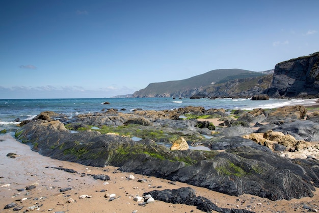 Picon strand en zee in Loiba, Galicië, Spanje