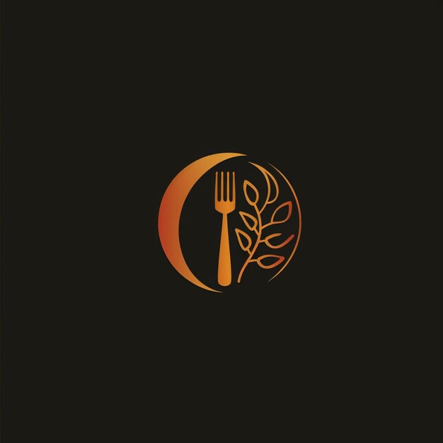 Фото Дизайн логотипа рисункового знака для ресторана