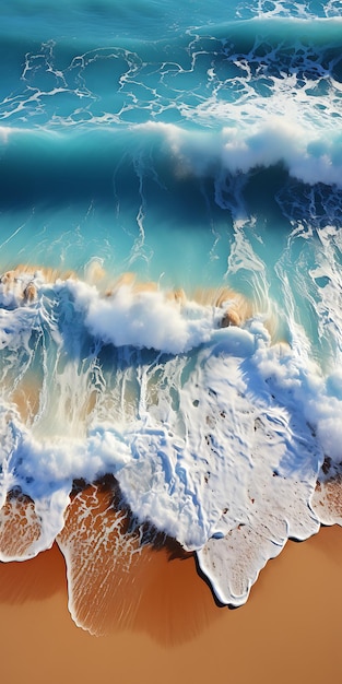 a picture of a beach with the ocean in the background