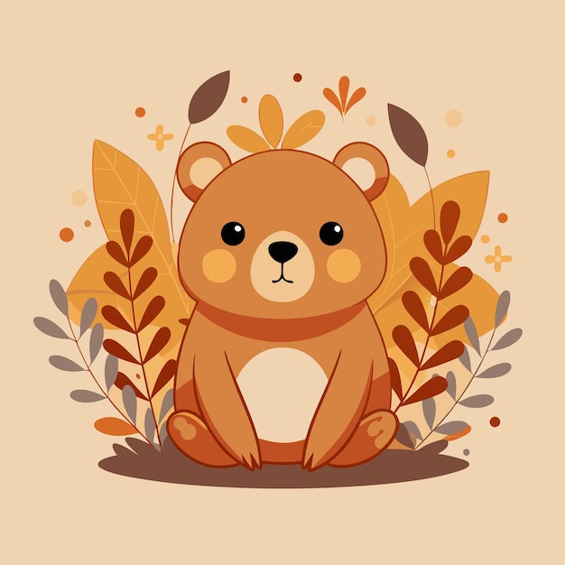 a picture of a bear with a brown background with a brown bear on the front