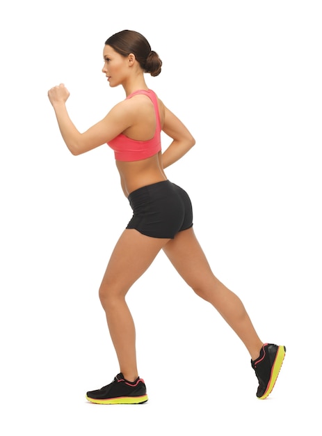 picture of beautiful sporty woman doing exercise