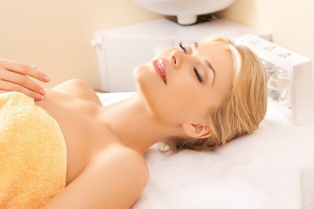 picture of beautiful woman in spa salon