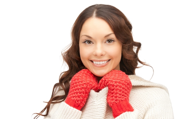 picture of beautiful woman in white sweater